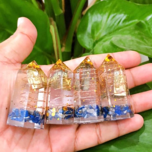 Other - Resin Points Orgonite Natural Lapis Lazuli Crystal